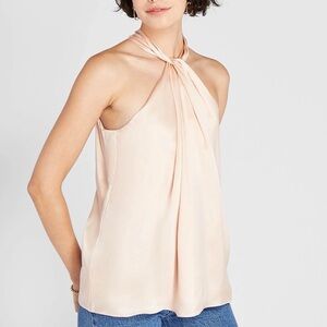Elegant Cream Halter Top